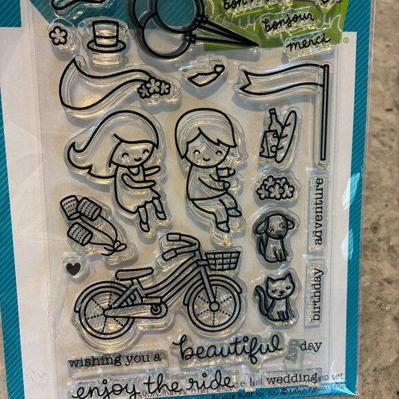 Lawn Fawn Stamps and Dies Bicycle Built for You - Picture 3 of 3